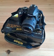 Nikon D3200 + 18-55mm VR II | PEŁNY ZESTAW | Torba Lowepro, Karta 32GB