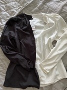 Bluzka koszulowa biało czarna. Elegancka M