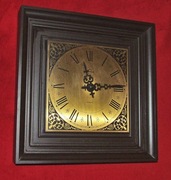 Zegar Wiszący Metron kwarc ZN-83 Brąz ciemny + złota tarcza