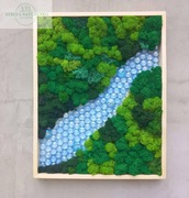 Obraz z mchu chrobotka 40x50 cm "Rzeka"