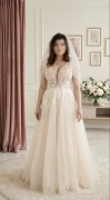 Suknia ślubna z gorsetem ecru beżowa