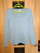 Jasnoniebieska błękitna bluzka na długi rękaw rozmiar S/M