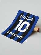 Plakat na ścianę A3 bez ramki Lautaro Martinez Inter Mediolan 22/23