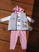 Komplet 3 częściowy kamizelka, bluzka spodenki 