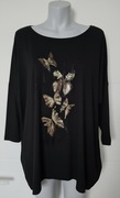 Overchic piękna tunika cyrkonie motylki plus size xxxl 48 50