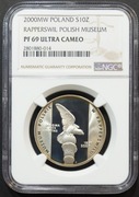 10 ZŁ 2000, MUZEUM POLSKIE W RAPPERSWILU NGC PF69 UC #43