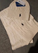 Świąteczny zestaw Ralph Lauren  czapka  szalik  unisex nowy z metką