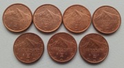 SŁOWACJA 2009, 2010 - 2 cent - 7 SZTUK