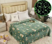 Koc świecący w ciemności Świąteczny 150x200