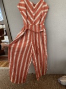 Letni luźny kombinezon len wiskoza szerokie spodnie 16 xxl