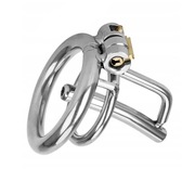 Stalowy pas cnoty Chastity Cock Cage Dilator Cbt oring 40mm