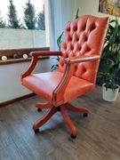 Fotel biurowy Chesterfield. Skóra Crest z UK