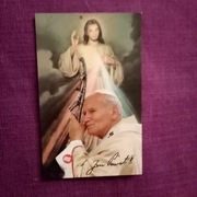 Obrazek z relikwią św. Jan Paweł Papież