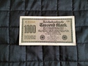 1000 marek (Reichsmark) 1922, Niemcy, banknot, seria GB