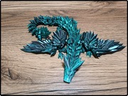 Smok Kryształowy ze skrzydłami, Figurka 3D, Zabawka, Ruchomy wydruk 3D M