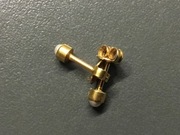 KOLCZYKI POZŁACANE * SZTYFTY * ŚREDNICA PEREŁKI 4 mm * MADE IN ENGLAND