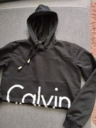 CALVIN KLEIIN__ czarna krótka bluza kaptur__BDB___36