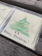 Kartka świąteczna życzenia z koperta choinka