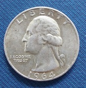 1/4 dolara 25 centów Quarter Dollar 1964 USA 