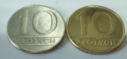 1989 rok - Dwie monety o nominale 10 zł z czasów PRL