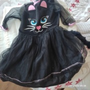 Strój kotka karnawałowy kotek czarny rozmiar 116