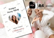 Personalizowany plakat Wieczór Panieński do druku serduszko