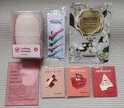 Zestaw kosmetyków lodowy masażer maseczka płatki pod oczy ISANA + piny