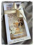 Kartka komunijna dla chłopca w pudełku