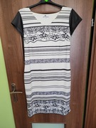 Suknia kremowa z czarnym