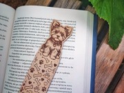 Drewniana zakładka do książki z grawerem PIES YORK Yorkshire Terrier