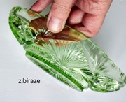 Zielona Żardiniera Riihimaki Glass Szkło kolorowe gondola PRL 