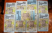 MAPA TOPOGRAFICZNA POLSKI, 68 szt.,WZKart., Skala 1 : 200000, 1990-92 