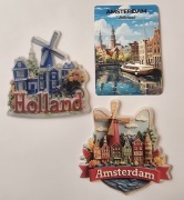 Magnes na lodówkę akrylowy Holland Holandia Amsterdam 3szt.(44)