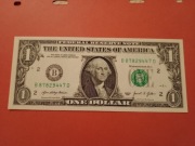 USA 1 DOLAR SERIA 2021 BANK OF NEW YORK B-2 (FW) UNC