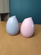 Wazon ceramiczny komplet mały ładny różowy szary