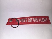 Haft "REMOVE BEFORE FLIGHT" czerwony 