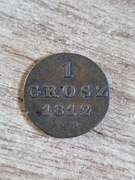 Księstwo Warszawskie, 1 grosz 1812 IB mennica Warszawa 