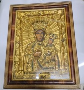 stary obraz Matka Boża z Dzieciątkiem Jezus.