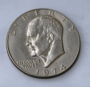 1 dolar 1974 D one dollar Eisenhower Stan !!