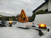 Kogut belka trójkąt roboty drogowe, składane elektrycznie