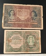 500 marek 1919 oraz 5000 marek 1920