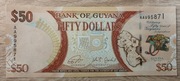 Gujana 50 Dollars 2016 P-41 UNC  50 Lat niepodległości Gujany (1966-2016) 