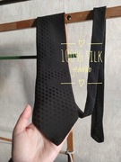 Czarny krawat jedwab 100% Giorgio Armani 