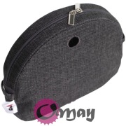 Organizer Obag MOON LIGHT grafitowy – struktura 2 kieszenie | OMAY Handmade