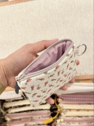 Mały Portfel (Handmade) - pink floral pattern