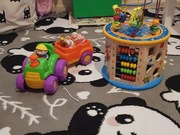 Kostka edukacyjna + traktorek z dźwiękiem