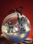 Duża bombka 16cm handmade 3d z led świeci 