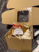 Zestaw Herbatka zimowa + miód + świeca sojowa choinka handmade