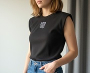 Bluzka z poduszkami w ramionach LOVE