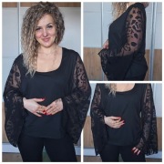 Bluzeczka rękawy rozszerzane plus size